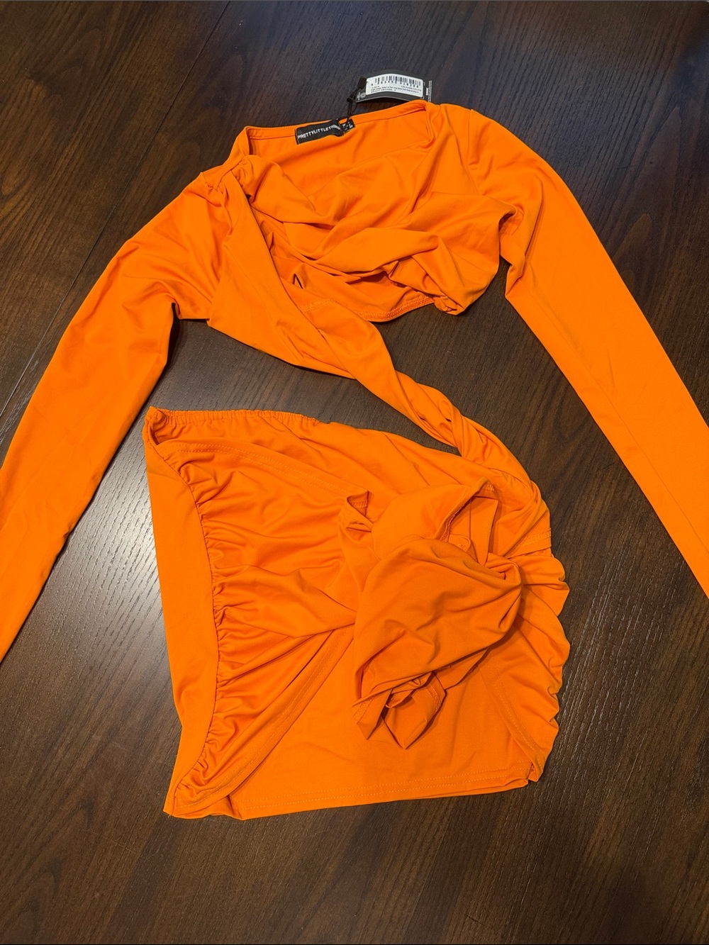 PrettyLittleThing Bright Orange Stretch Top